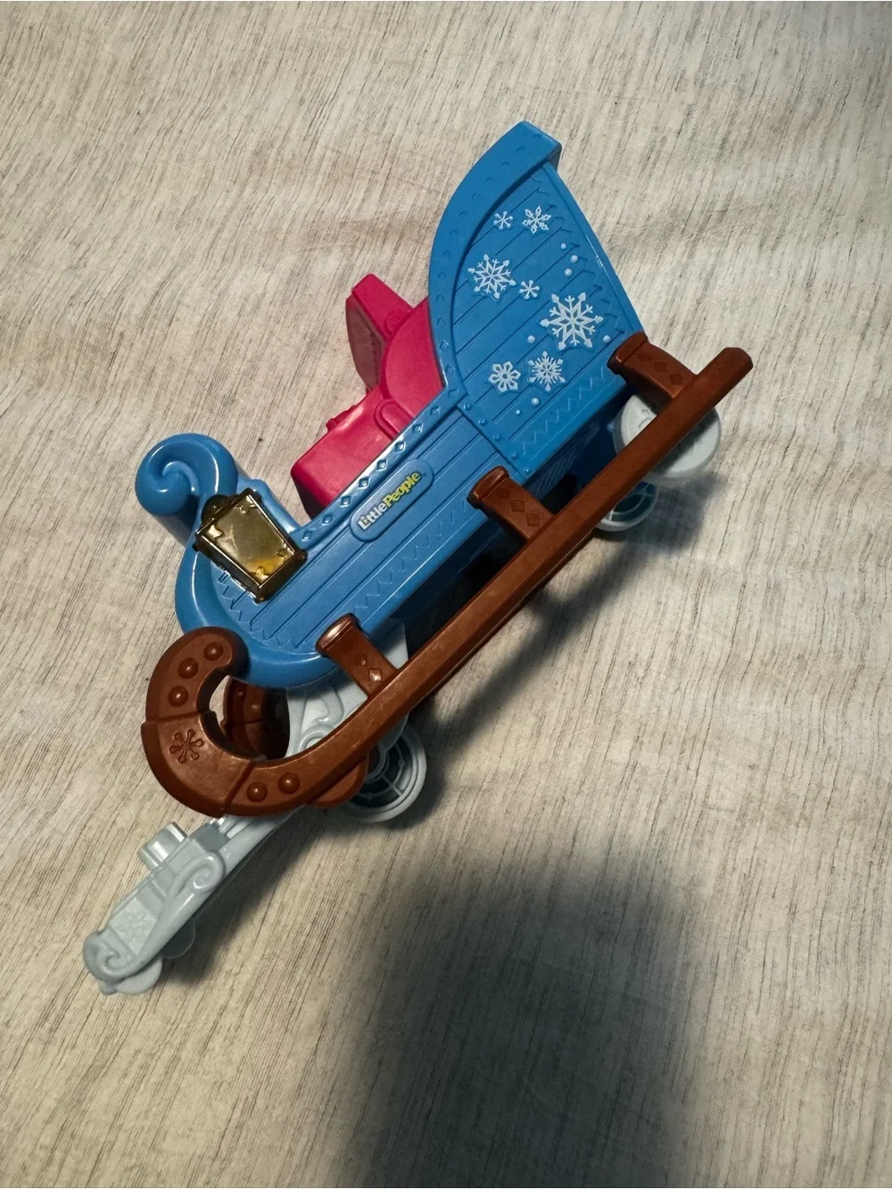 Little People Blue and Red Kids Toy Sleigh - Play Vehicle